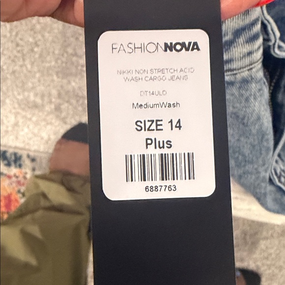 Fashion Nova Relaxed Blue Distressed Jeans - Picture 4 of 4